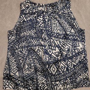 Sleeveless Geometric Top